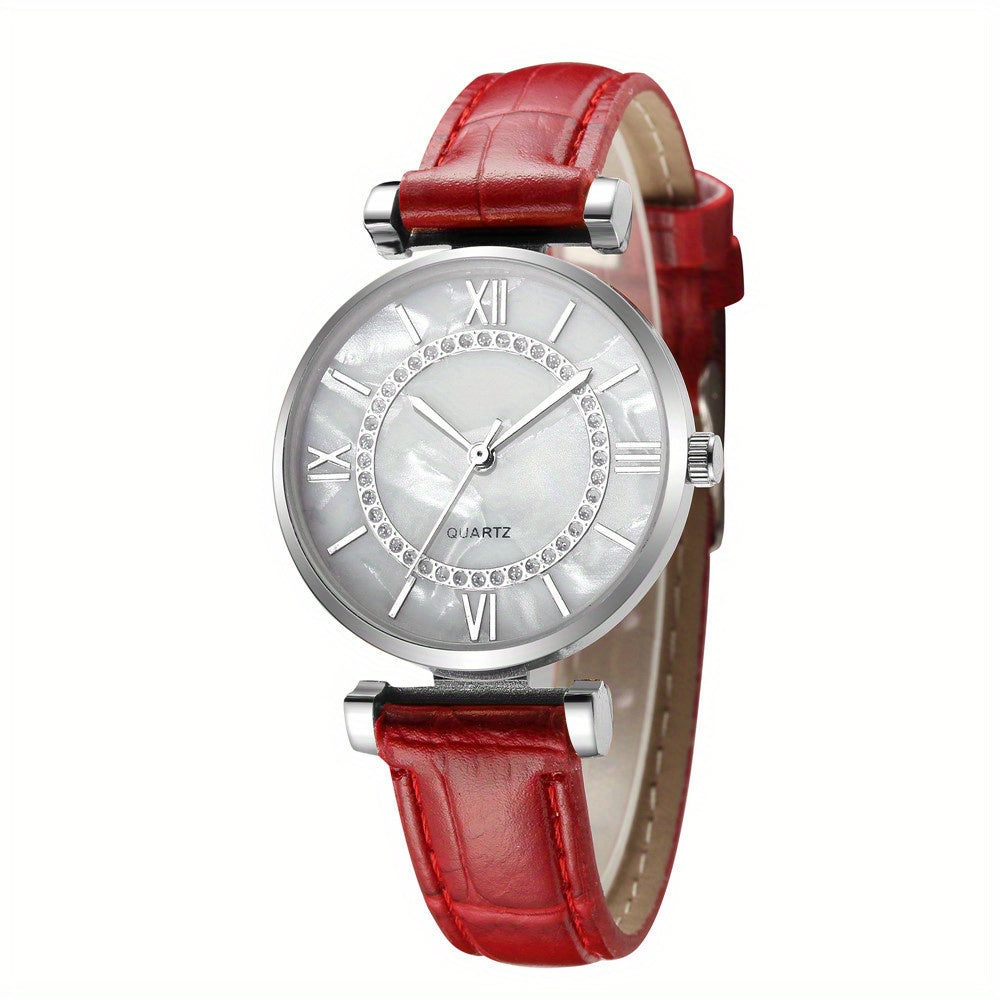 Marble Face Roman Scale Women's Quartz Watch