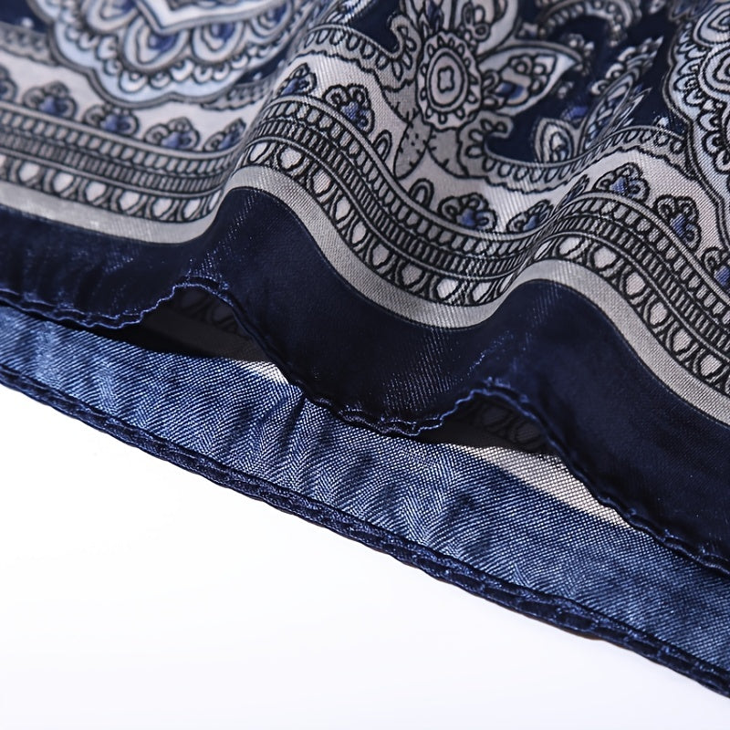 Vintage Silk Waist Fruit Print Bandana