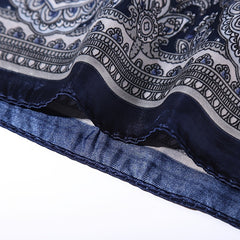 Vintage Silk Waist Fruit Print Bandana