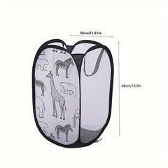 Cute Giraffe Laundry Basket Clothes Hamper Organizer