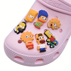 15pcs Cartoon Shoe Charms for Clogs Jigs Bubble Slides PVC Shoe Decorations