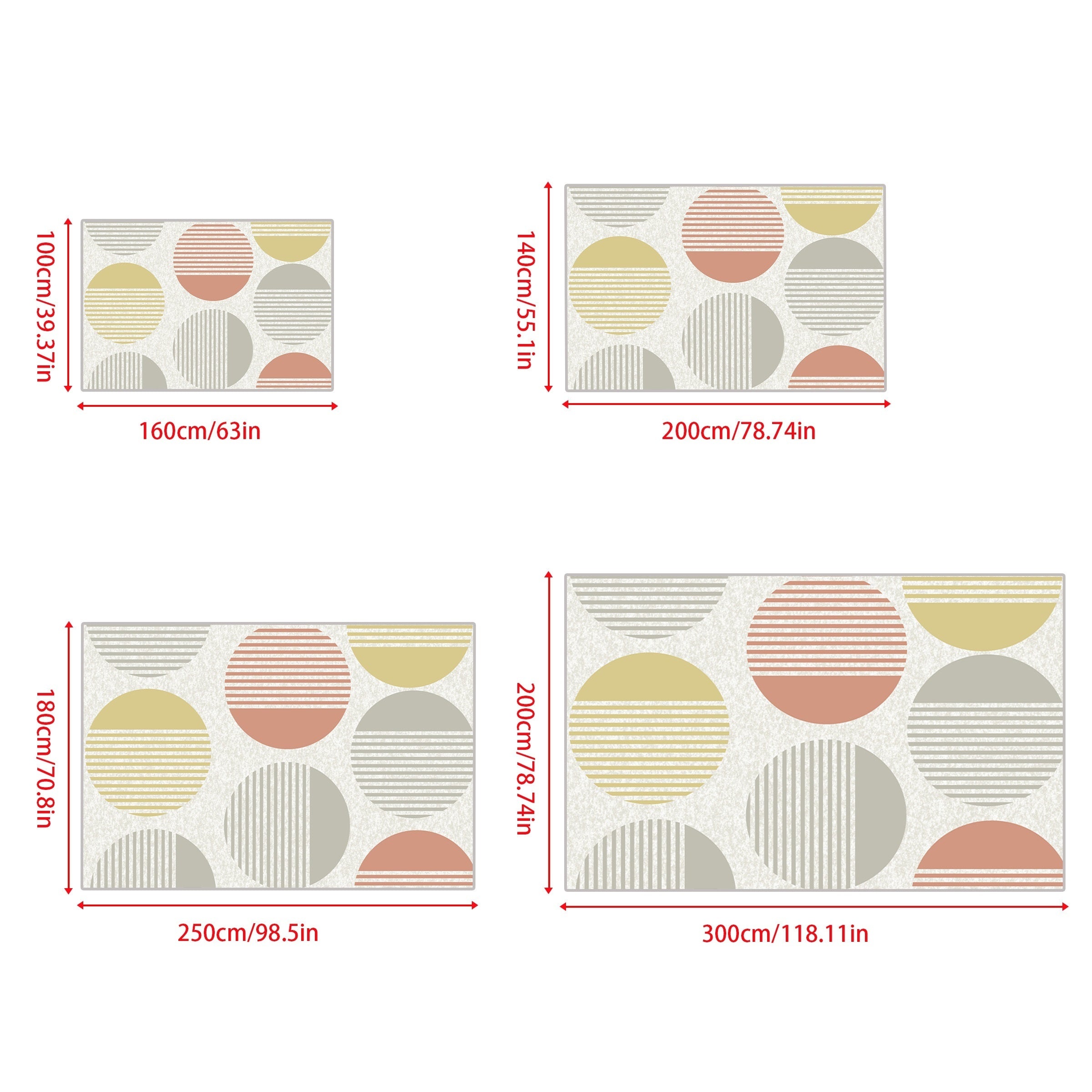 Modern Geometric Carpet Floor Mat Soft Non Slip Area Rugs Living Room Bedroom