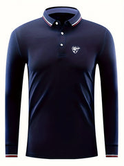 Deer Print Men's Long Sleeve Lapel Shirt Top