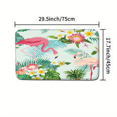 Flamingo Shower Curtain + Blanket Set, Modern Bathroom Decor