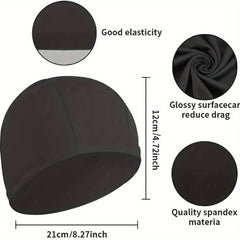 1pc Unisex Swimming Cap Solid Elastic Swim Accessory