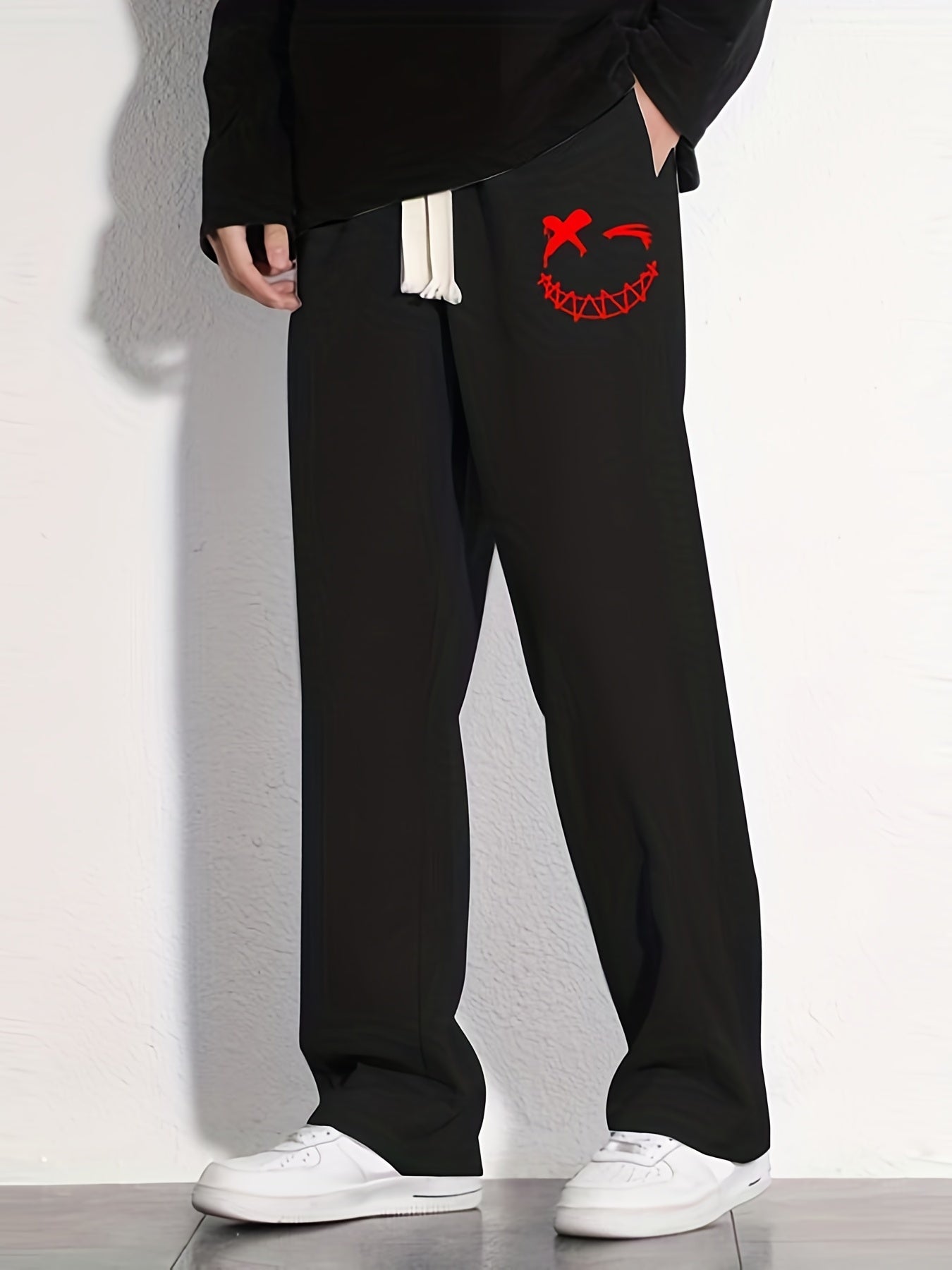 Grimace Pattern Joggers Men's Casual Loose Fit Pants