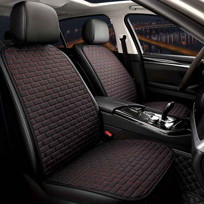 Universal Size Flax Linen Car Seat Cover Set