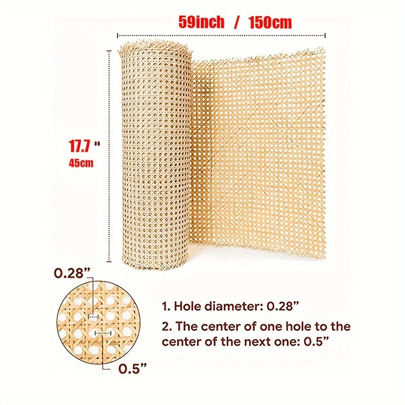 1pc Brown Plastic Anti Vine Sectioning Material 39 100 08cm Rattan Cane Webbing