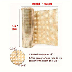 1pc Brown Plastic Anti Vine Sectioning Material 39 100 08cm Rattan Cane Webbing
