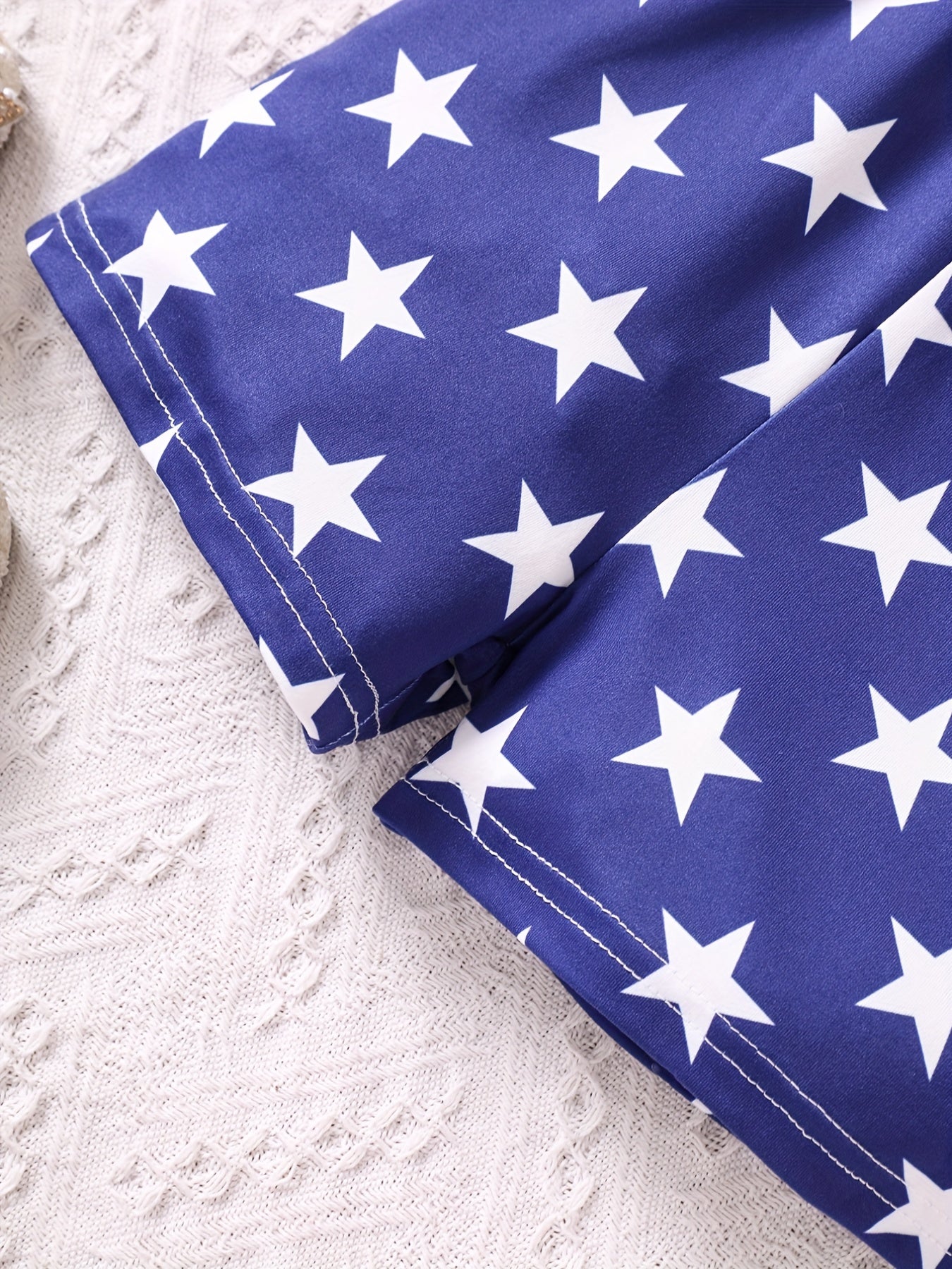 Girls Ruffle Trim Stars Rompers Jumpsuits - Summer Clothes