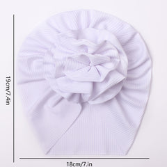Thread Roll Flower Baby Hat For All Seasons