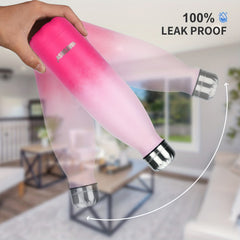 500ml 17oz Stainless Steel Sport Water Bottle Vacuum Insulated Leakproof Cup