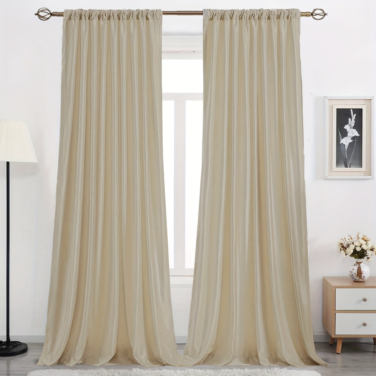 Flannelette Blackout Curtain French Velvet Bedroom Study Soundproof Curtain