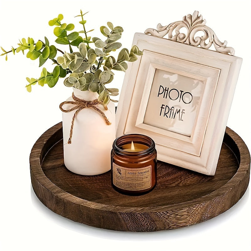 Wooden Storage Tray Farmhouse Style Christmas Decorative Tray