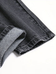 Men's Slim Fit Ripped Jeans Casual Street Style Denim Pants