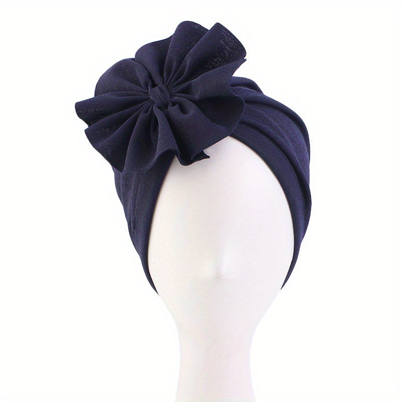 Plate Flower Turban Cap Boho Elastic Head Wrap Beanie Head Scarf Chemo Hats