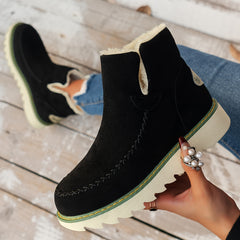 Plush Lined Thermal Snow Boots Casual Non Slip Wear Resistance