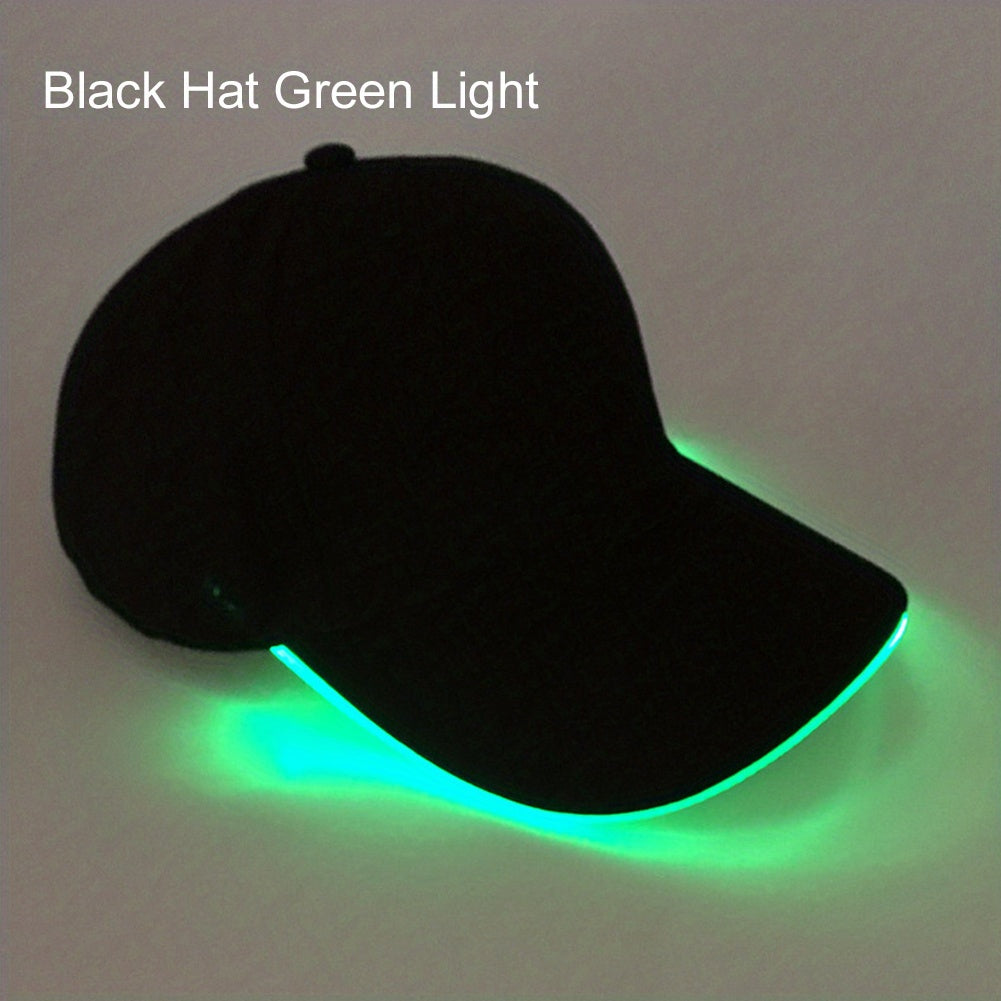 LED Light Up Baseball Cap Glowing Hat for Party Hip hop Running