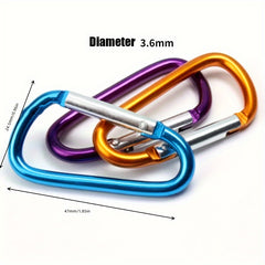 10pcs Heavy Duty Alloy Carabiners for Camping Hiking Climbing