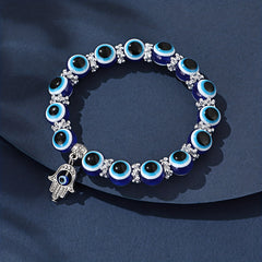 Royal Devil's Eye Beaded Palm Eye Pendant Bracelet Gift
