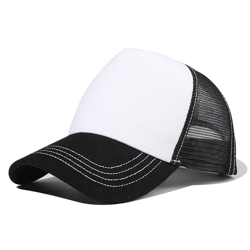 Colorblock Baseball Cap Mesh Breathable Sunshade Peaked Cap