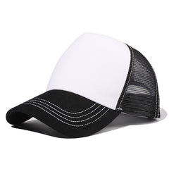 Colorblock Baseball Cap Mesh Breathable Sunshade Peaked Cap