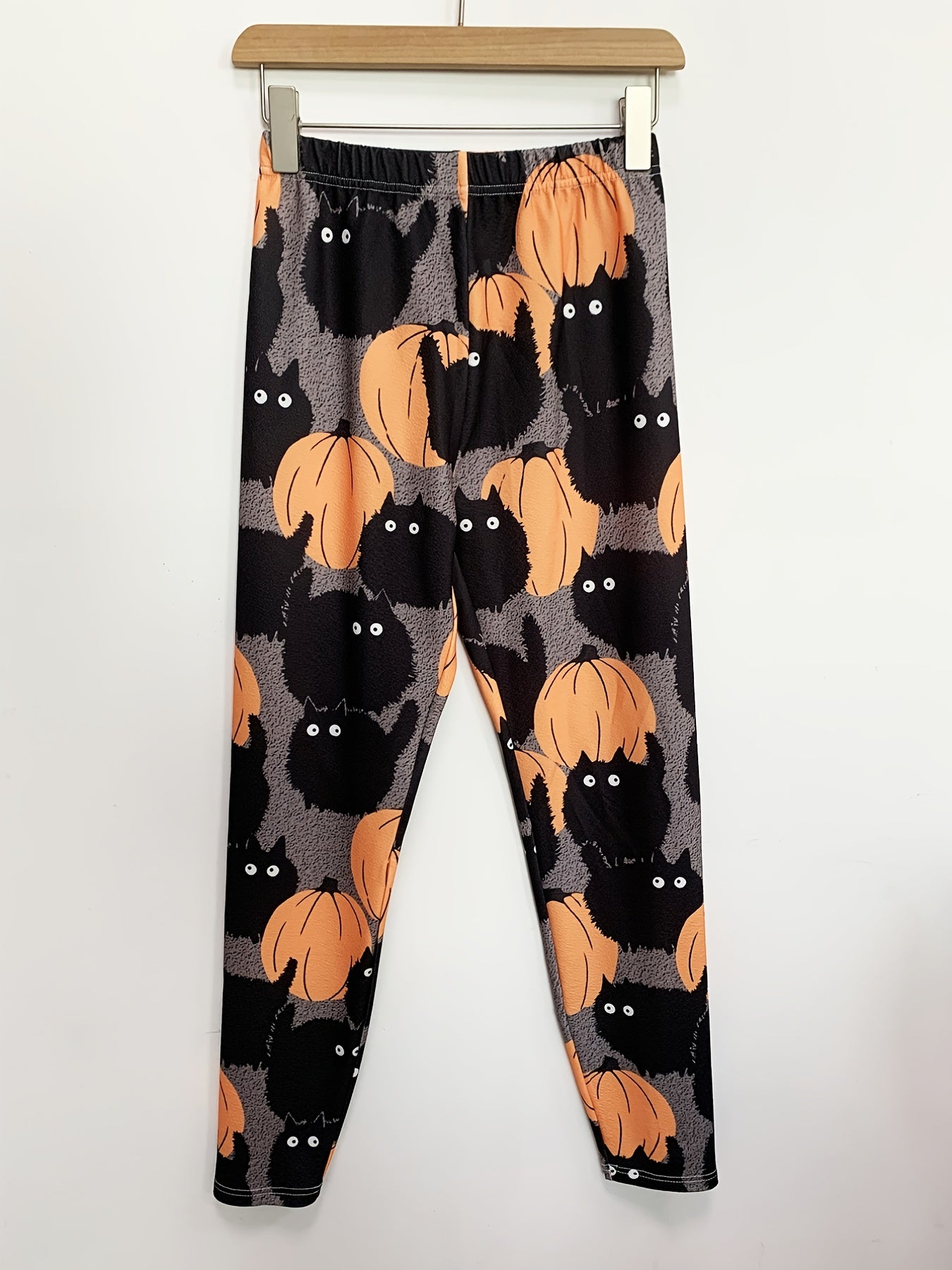 Halloween Print Skinny Leggings Elastic Waist Stretchy Leggings