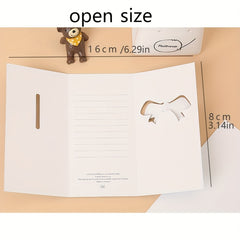 1pc Baby Thank You Card Holiday Gift Card Blessing Card Birthday Greeting Card