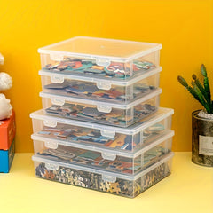 Transparent Plastic Storage Box with Lockable Lid Stackable Organizer