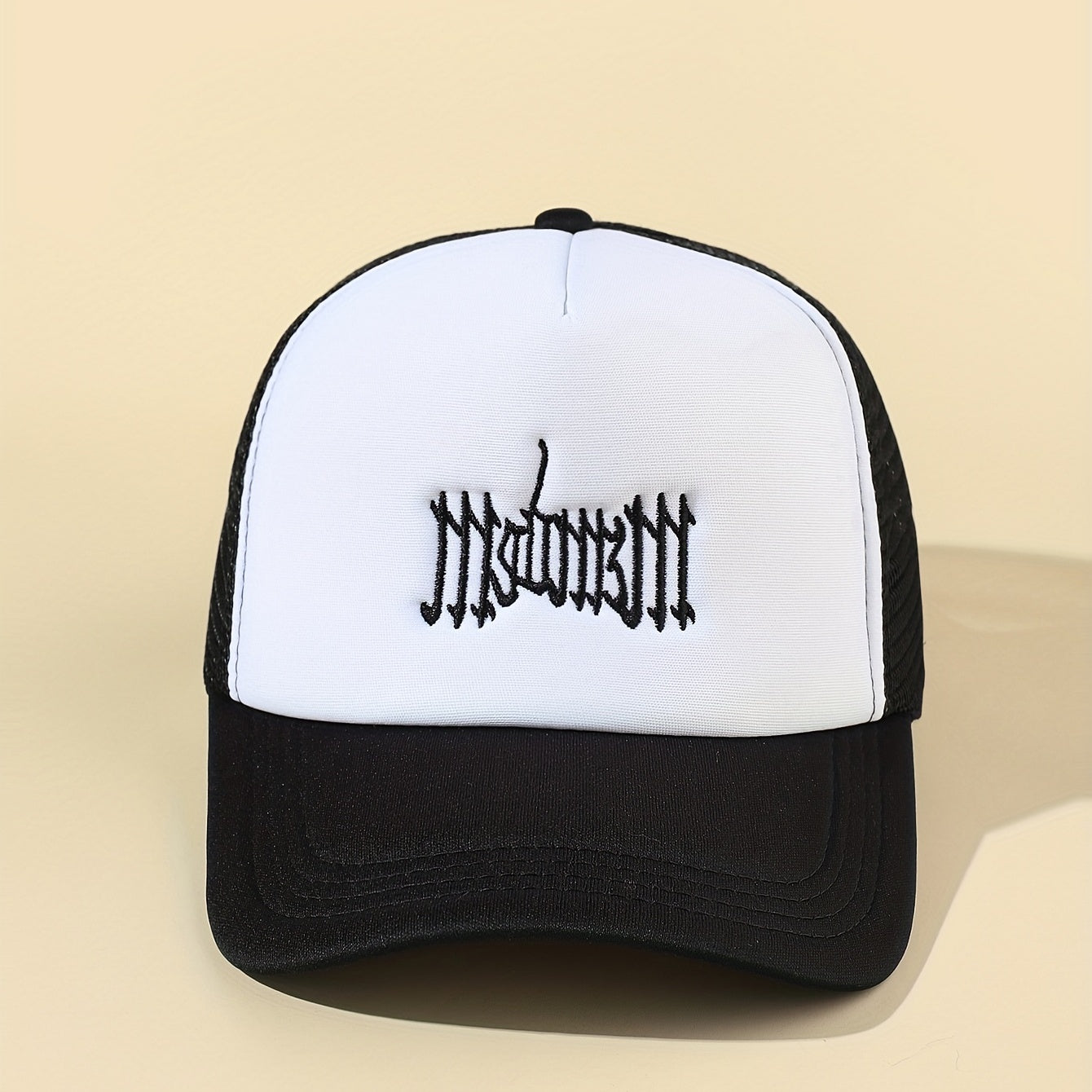 Men's Letter Embroidery Mesh Baseball Cap