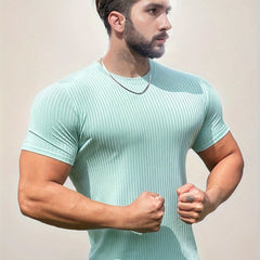 Men's Solid Crew Neck Active T shirt Casual Comfy Tees Tshirts For Summer
