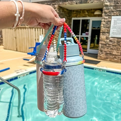 Silicone Water Bottle Handle Carrying Sling Fits Most 8-40oz Bottles