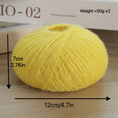 2 Pack Soft Mohair Knit Yarn 50g Roll Cozy DIY Knitting Sweaters Scarves Hats