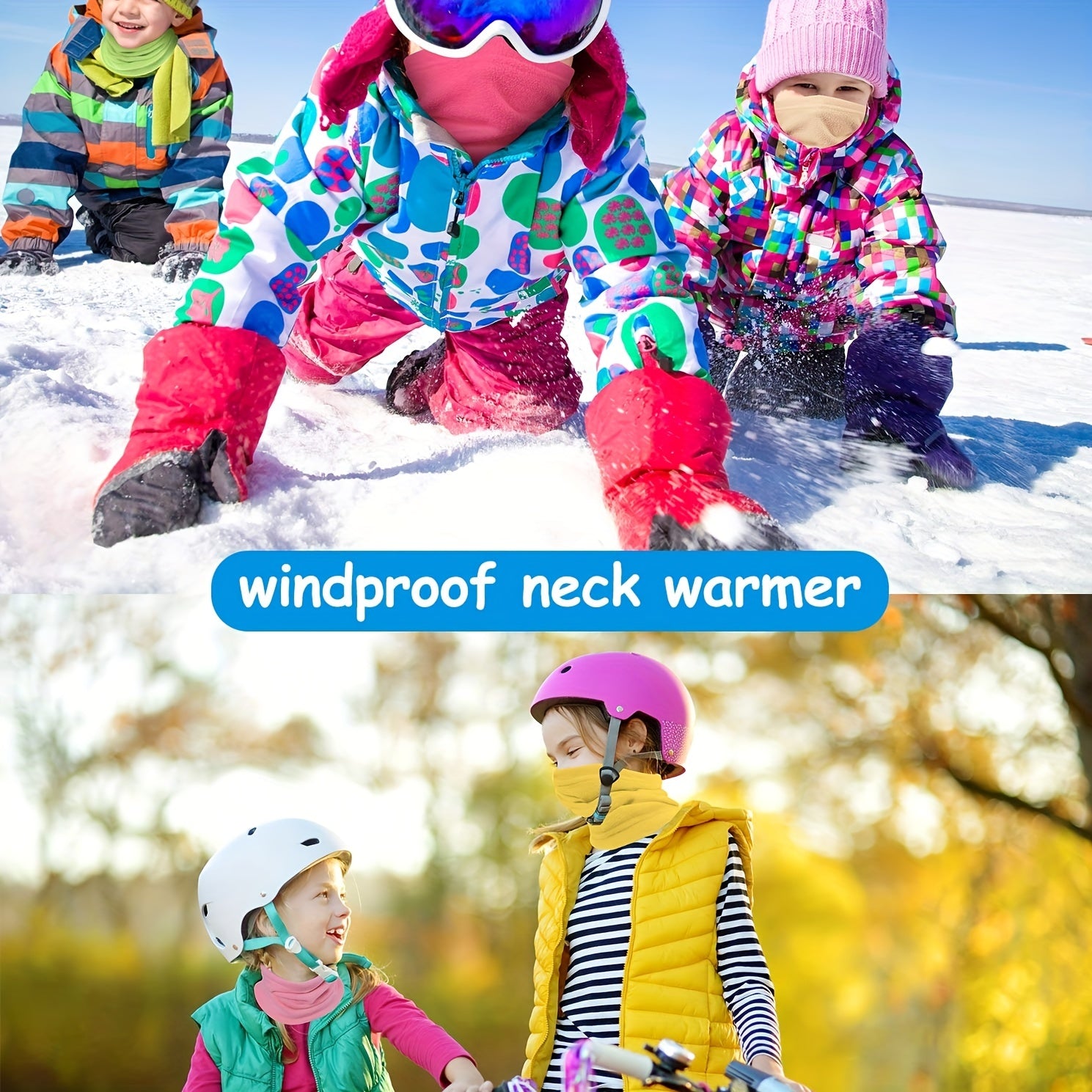 Kids Warm Winter Neck Scarf for Outdoor Activities