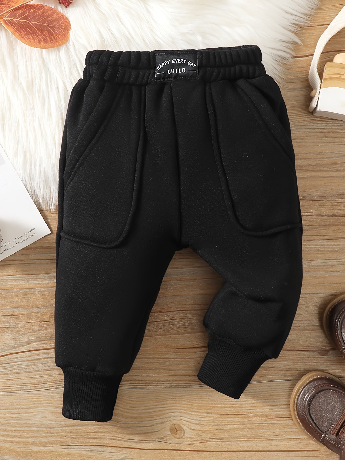 Baby's Casual Pants with Pockets Kid's Trousers Leggings