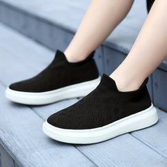 Girls Breathable Woven Slip On Walking Shoes