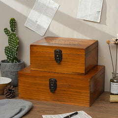 Vintage Wooden Jewelry Storage Box with Lock for Necklaces Earrings Bracelets