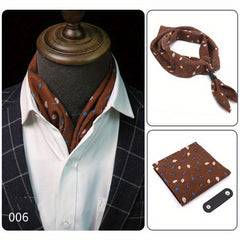 Jacquard Collar Scarf Men's Square Neckerchief
