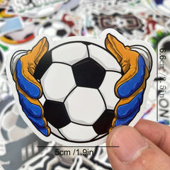 50pcs Football Stickers Vinyl Football Water Bottle Stickers Pack Football