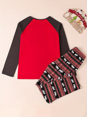 Christmas Family Set Elk Cartoon Outfit Parent child Suit