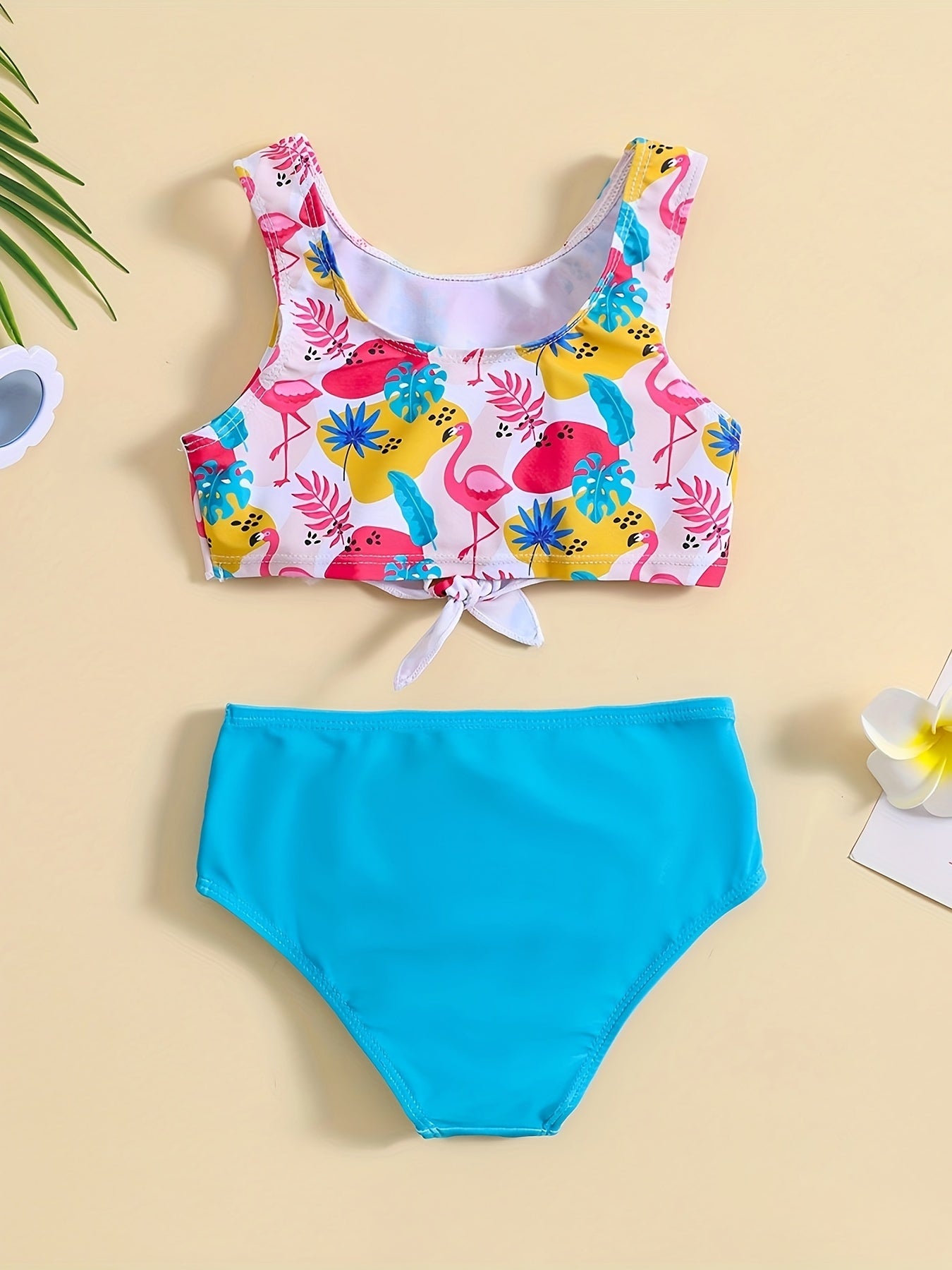Toddler Girls Flamingo Top Briefs Set Summer Clothes Gift
