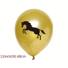 12pcs Horse Cowboy Theme Balloons Birthday Party Decoration Supplies