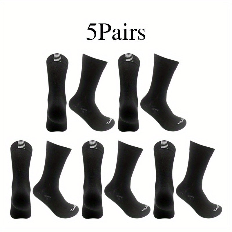 5 Pairs Outdoor Sports Socks Breathable Cycling Sweat-absorbing Socks