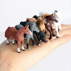 6pcs Farm Pony Animal Model Set Educational Toy Gift