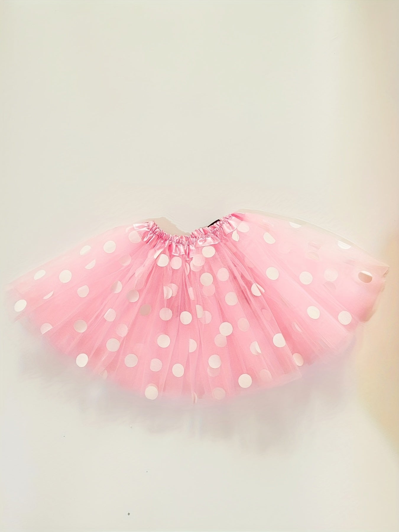 2 Pcs Girls Polka Dot Short Skirt with Headband Kids Princess Costume