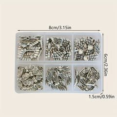 60pcs Antique Angel Wing Beads Spacer Box Alloy Charm DIY Bracelet Necklace Jewe