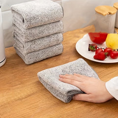 5pcs Bamboo Charcoal Bowl Towels Ultra Soft Dishwashing Cloth