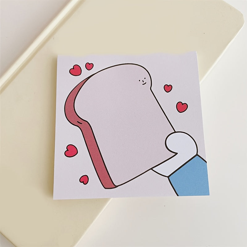 Girl Heart Cartoon Hand Love Toast Sticky Note Book