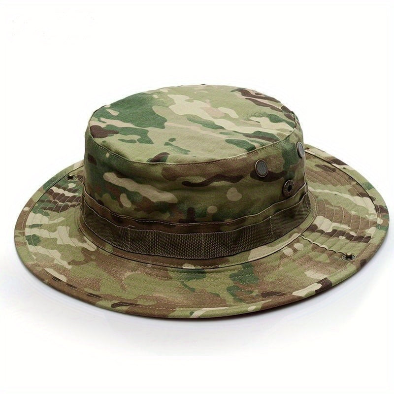 Camouflage Round Brimmed Hats Outdoor Combat Training Fisherman Hats