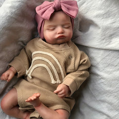 18" Hand Painted Reborn Baby Doll with Visible Veins